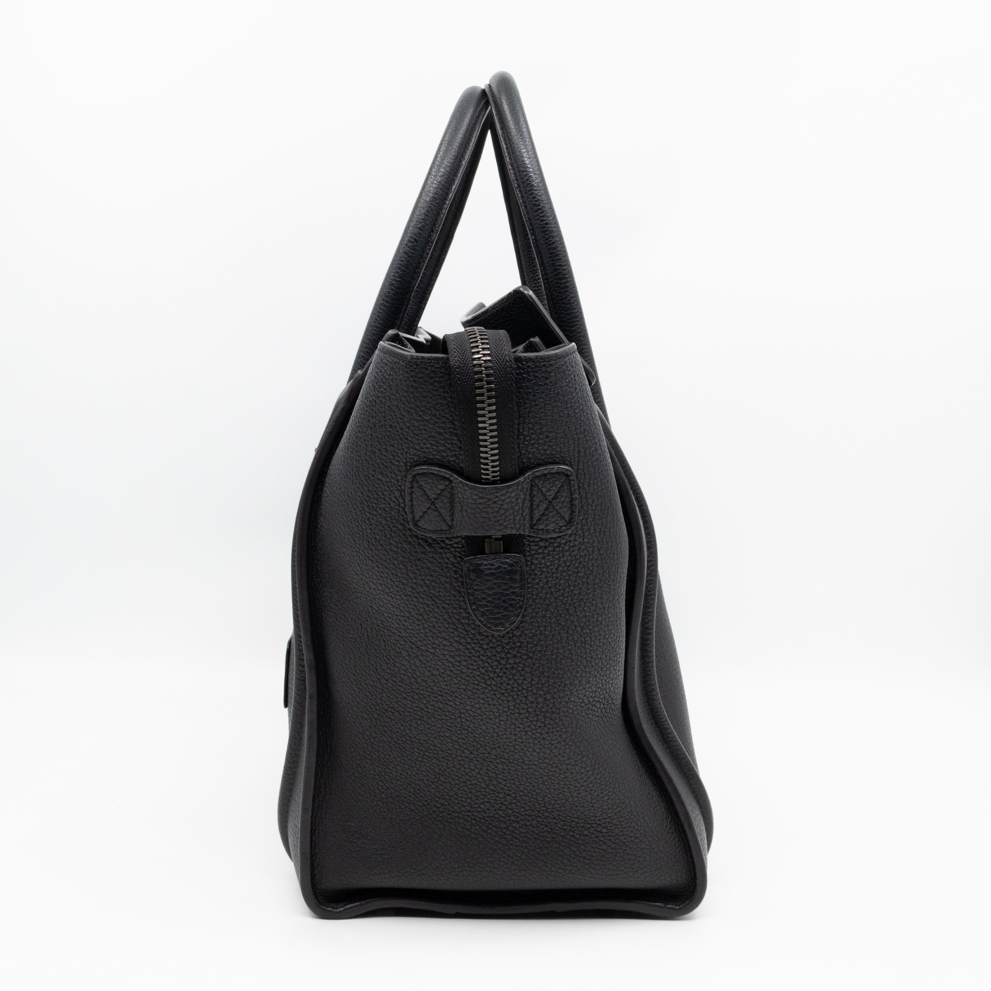 Mini Luggage Black Leather