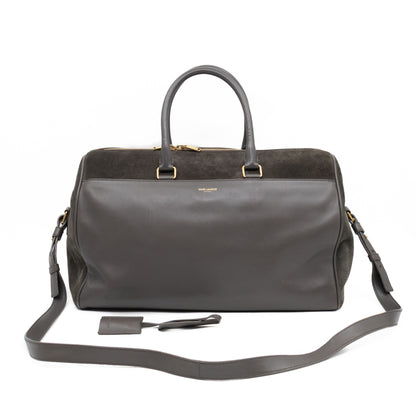 Classic Duffle 12 Bag Grey Suede & Leather