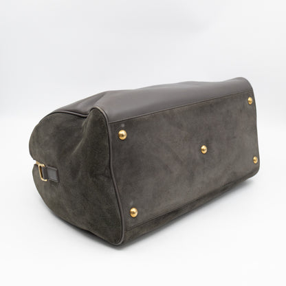 Classic Duffle 12 Bag Grey Suede & Leather