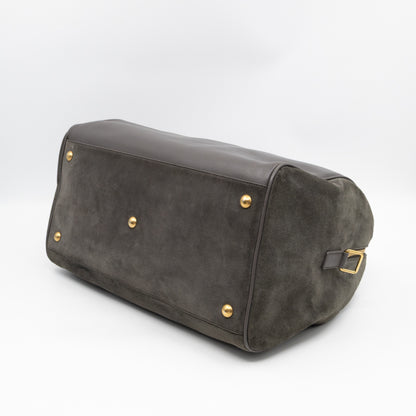 Classic Duffle 12 Bag Grey Suede & Leather