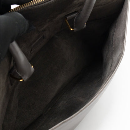 Classic Duffle 12 Bag Grey Suede & Leather