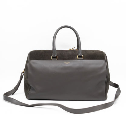 Classic Duffle 12 Bag Grey Suede & Leather