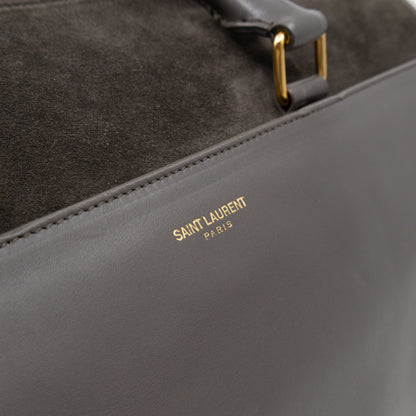 Classic Duffle 12 Bag Grey Suede & Leather