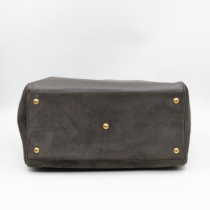 Classic Duffle 12 Bag Grey Suede & Leather