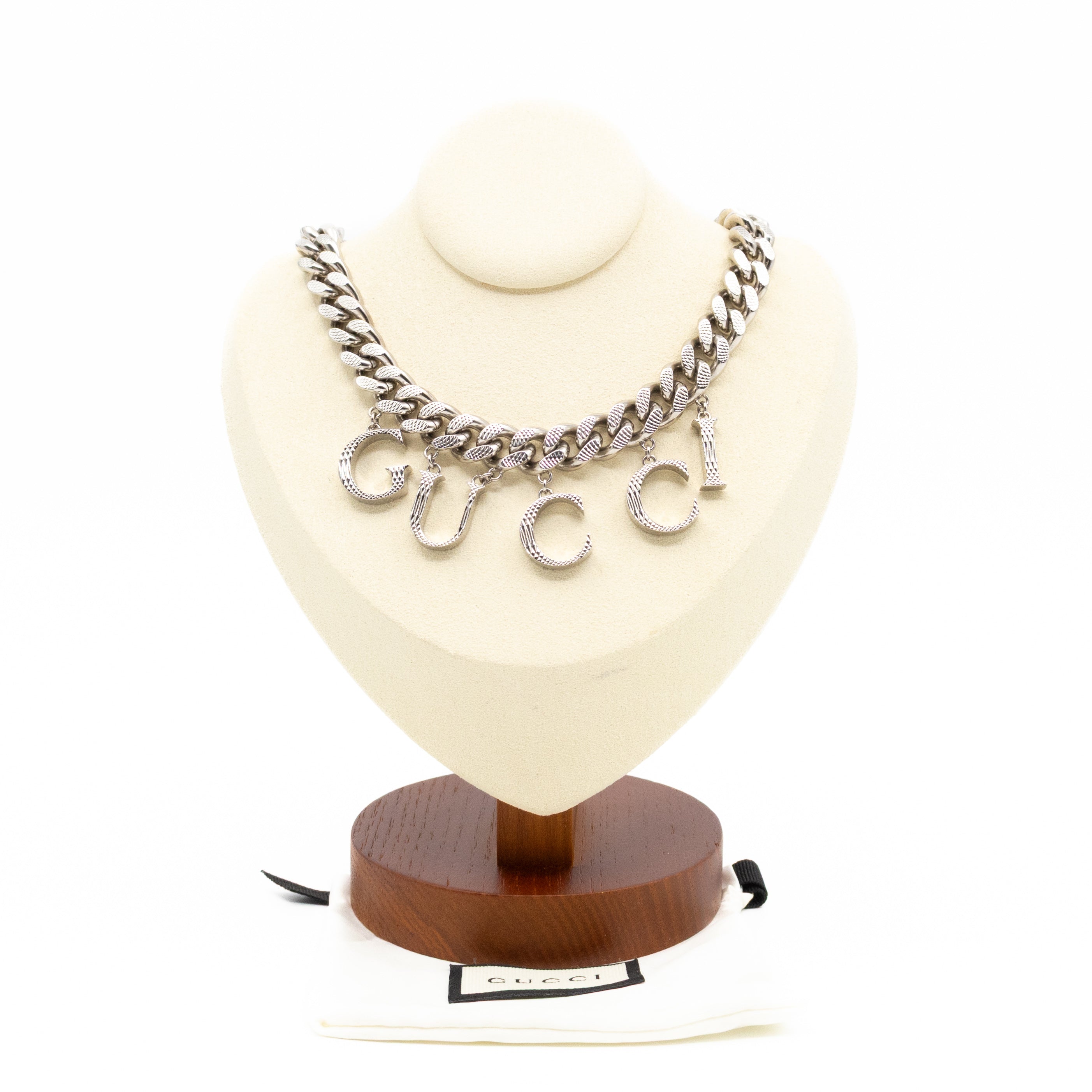 Gucci Script Choker Palladium