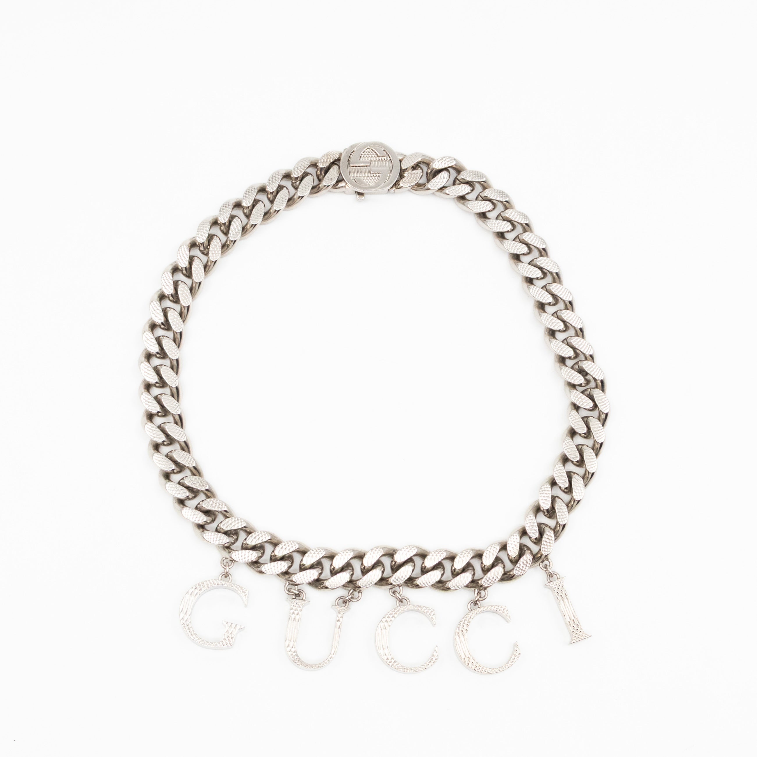 Gucci Script Choker Palladium
