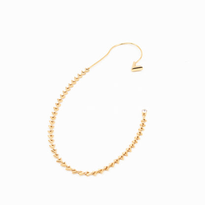 Petit Essential V Chain Ear Cuff Gold