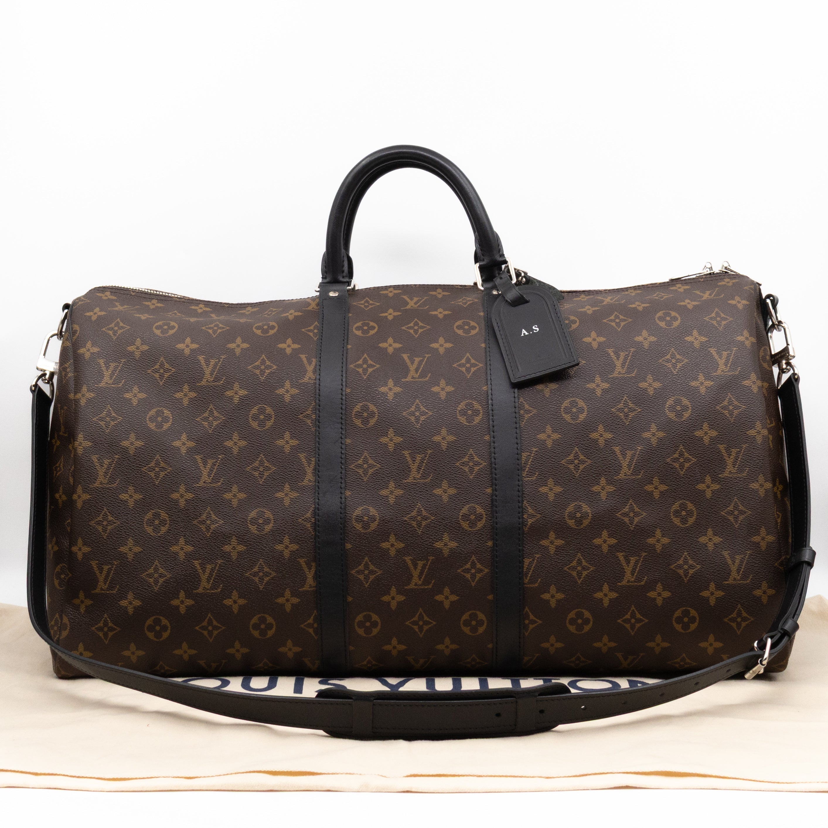 Keepall 55 Bandouliere Monogram Macassar