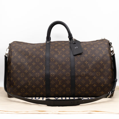 Keepall 55 Bandouliere Monogram Macassar