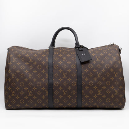 Keepall 55 Bandouliere Monogram Macassar
