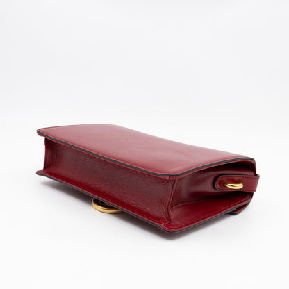 GG Ring Small Shoulder Bag Red Leather