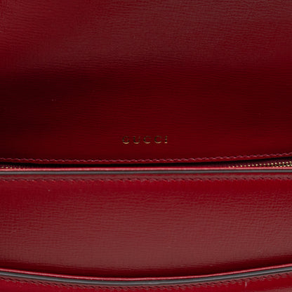 GG Ring Small Shoulder Bag Red Leather