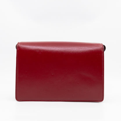 GG Ring Small Shoulder Bag Red Leather