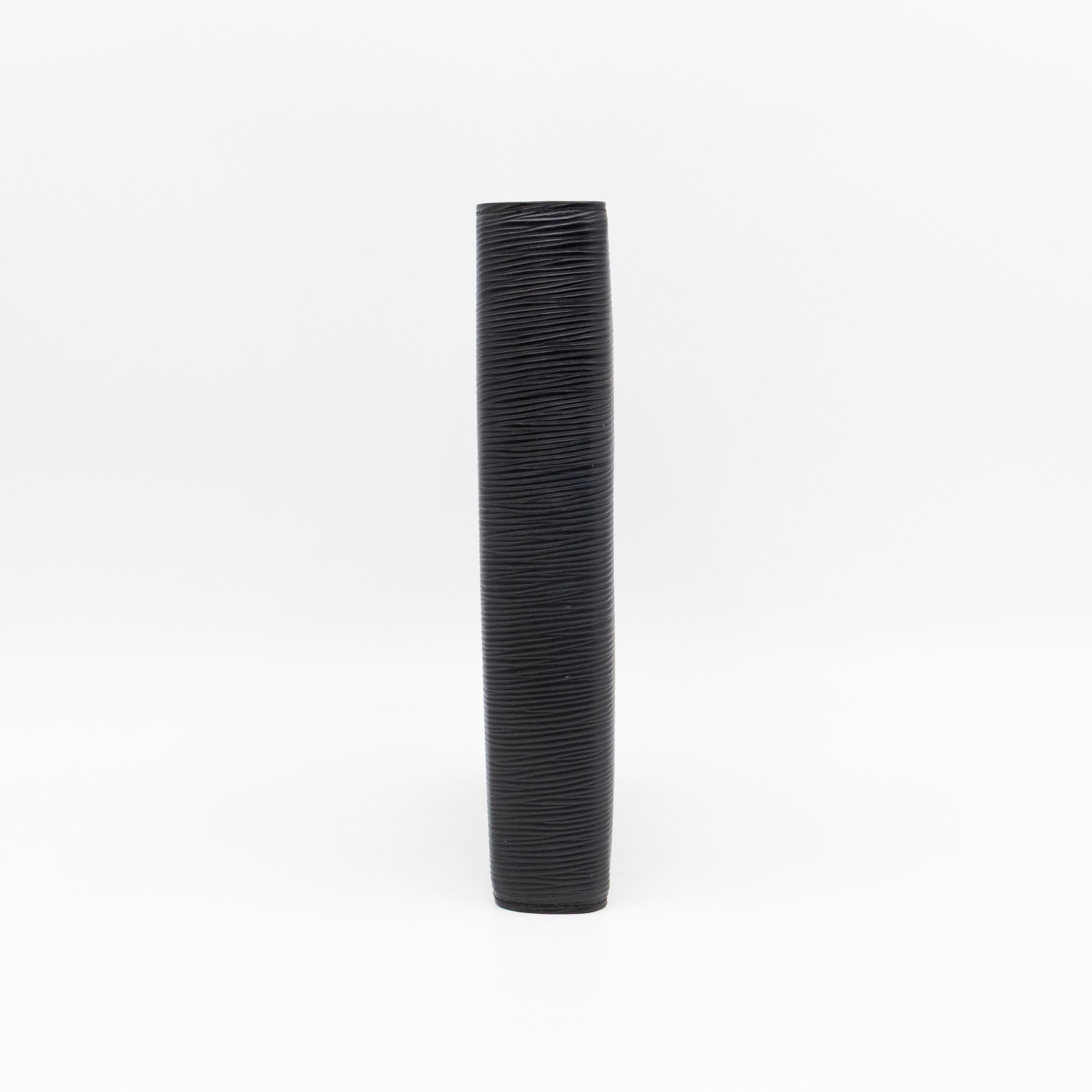 Large Ring Agenda Cover Black Epi Leather