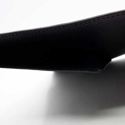 Large Ring Agenda Cover Black Epi Leather