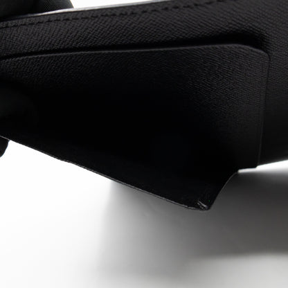 Large Ring Agenda Cover Black Epi Leather