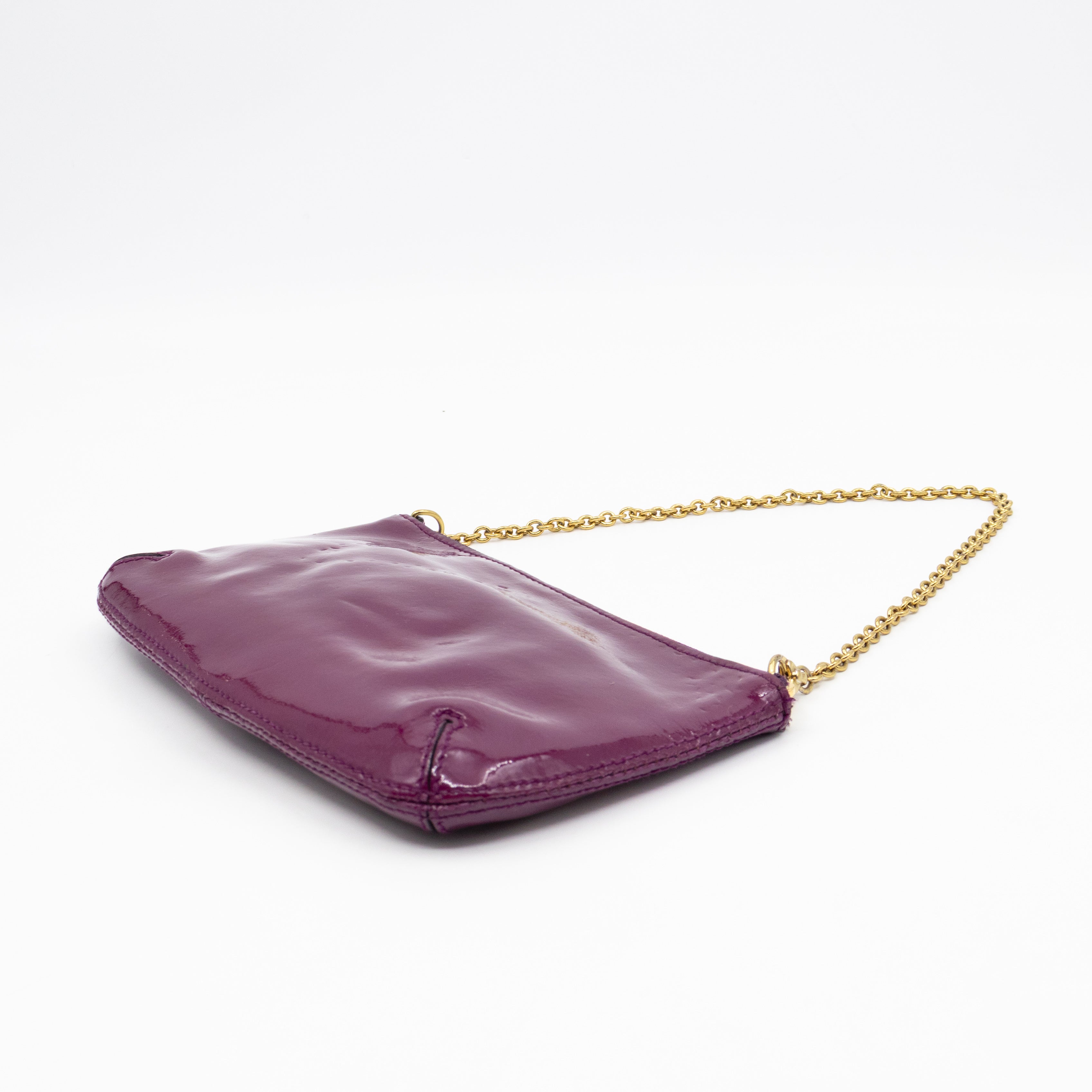 Mini Charlie Pouch Purple Patent Leather