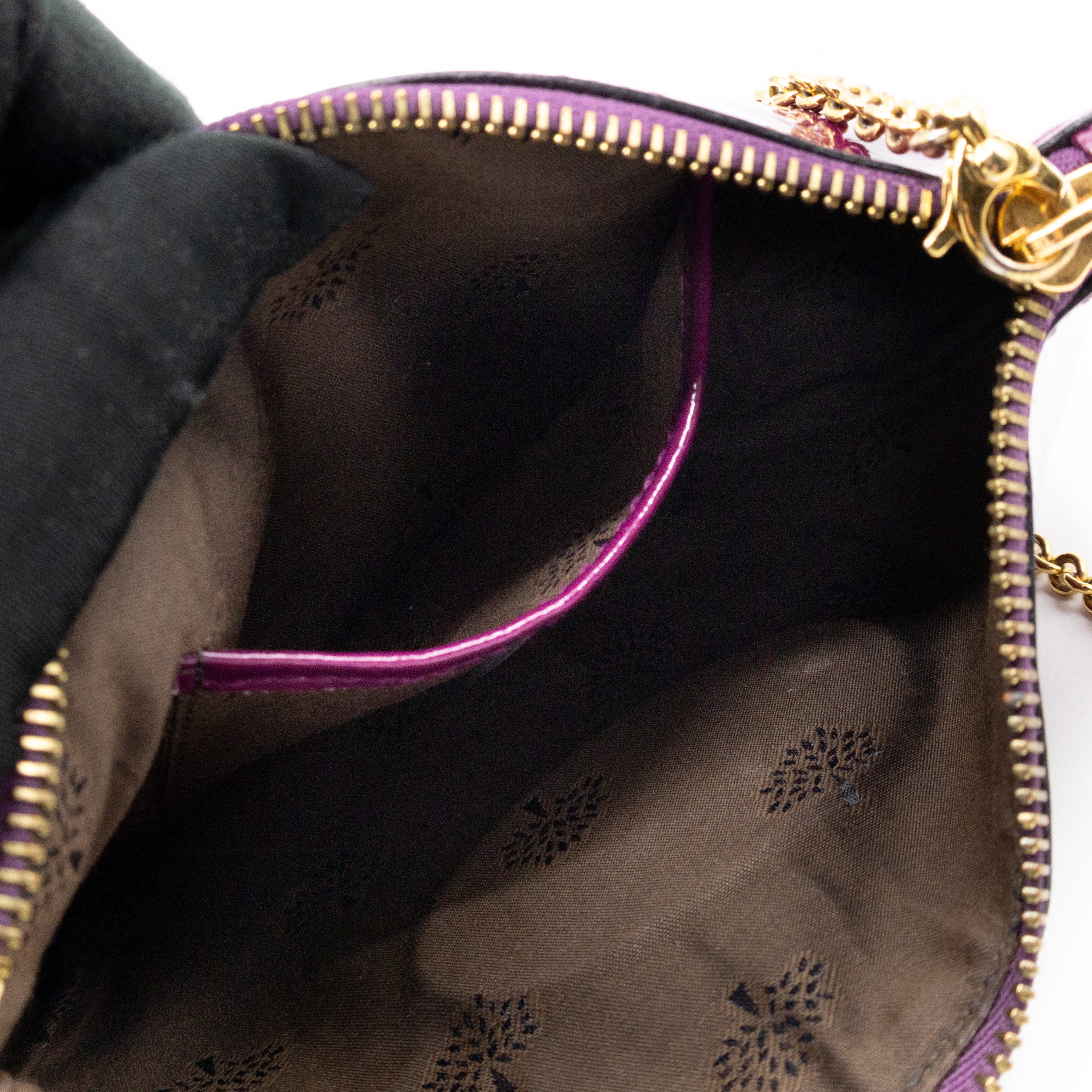 Mini Charlie Pouch Purple Patent Leather