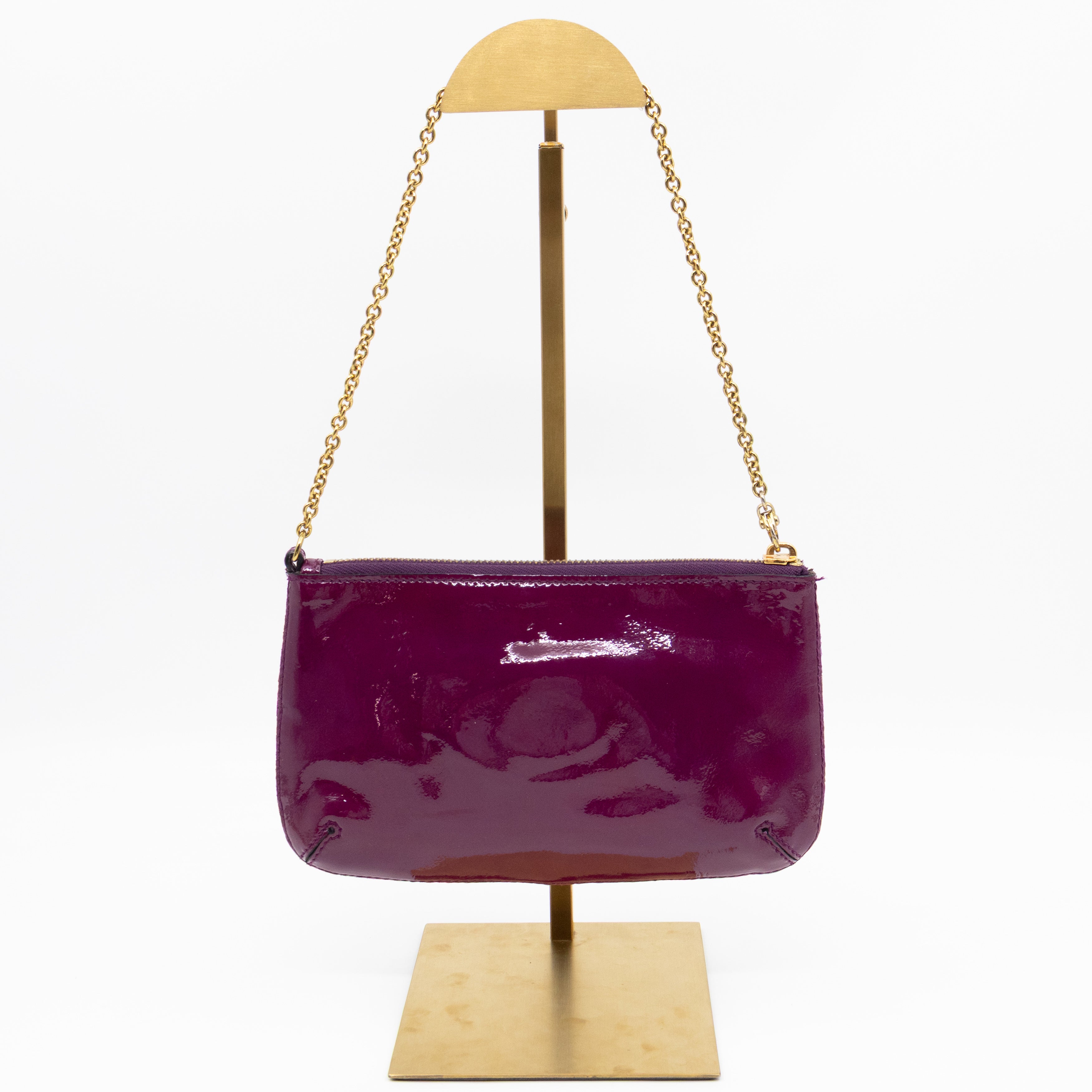 Mini Charlie Pouch Purple Patent Leather