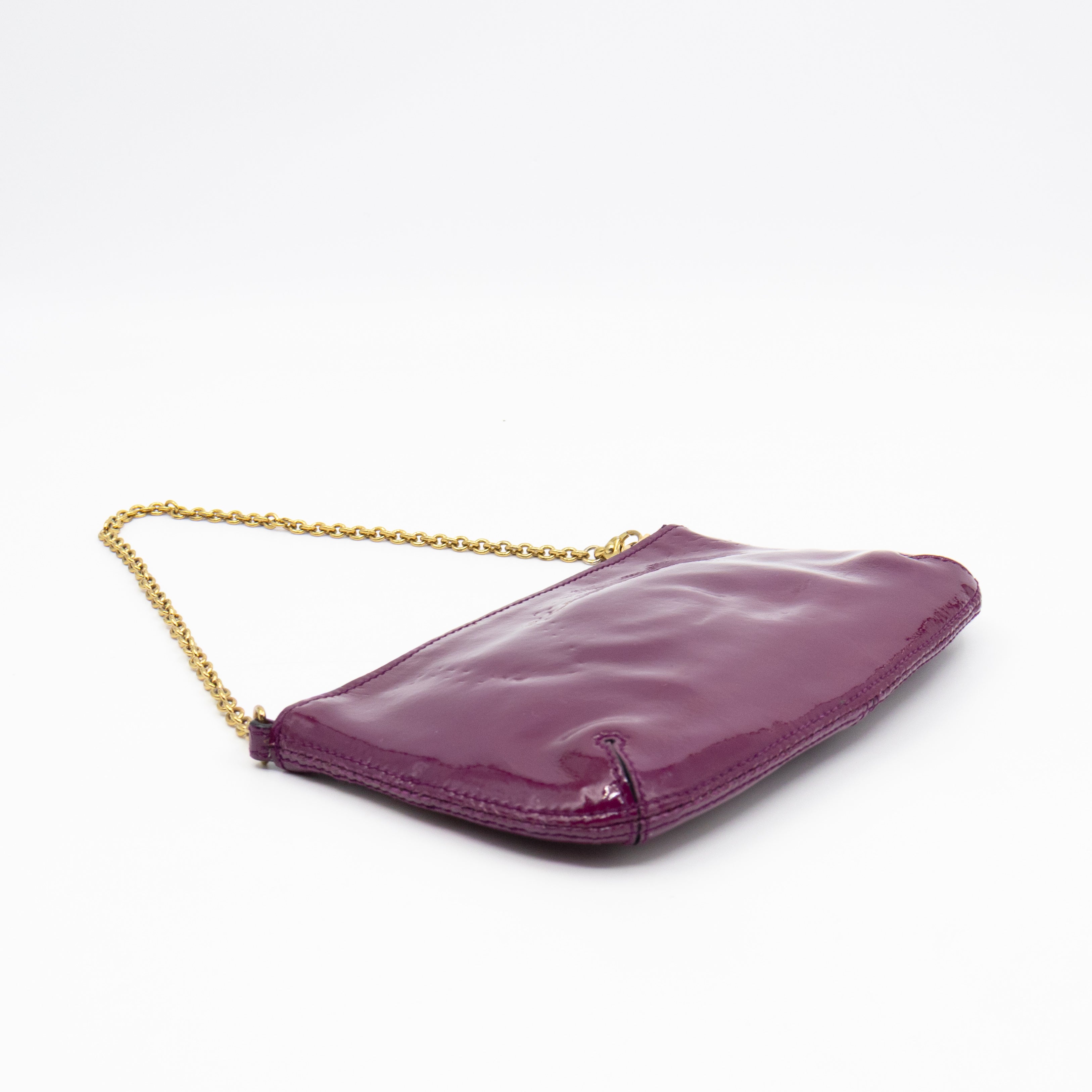 Mini Charlie Pouch Purple Patent Leather