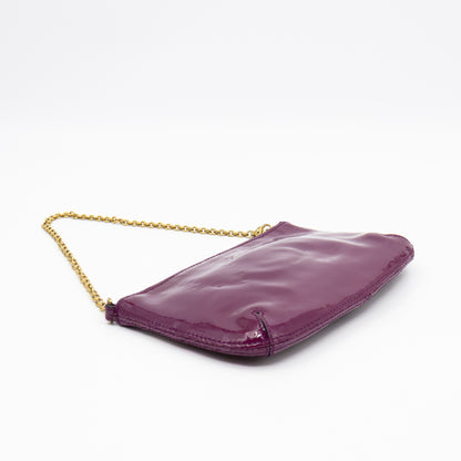 Mini Charlie Pouch Purple Patent Leather
