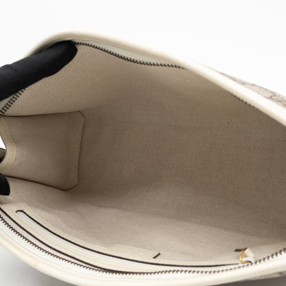 Ophidia Toiletry Case GG Supreme White Leather