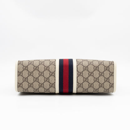 Ophidia Toiletry Case GG Supreme White Leather