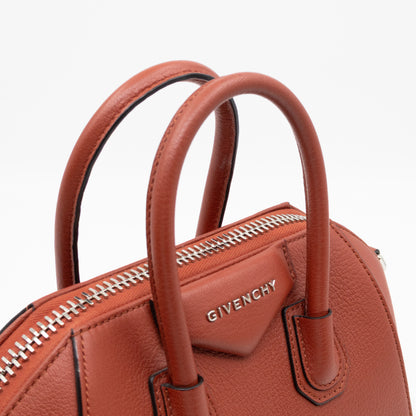 Antigona Small Paprika Grained Leather
