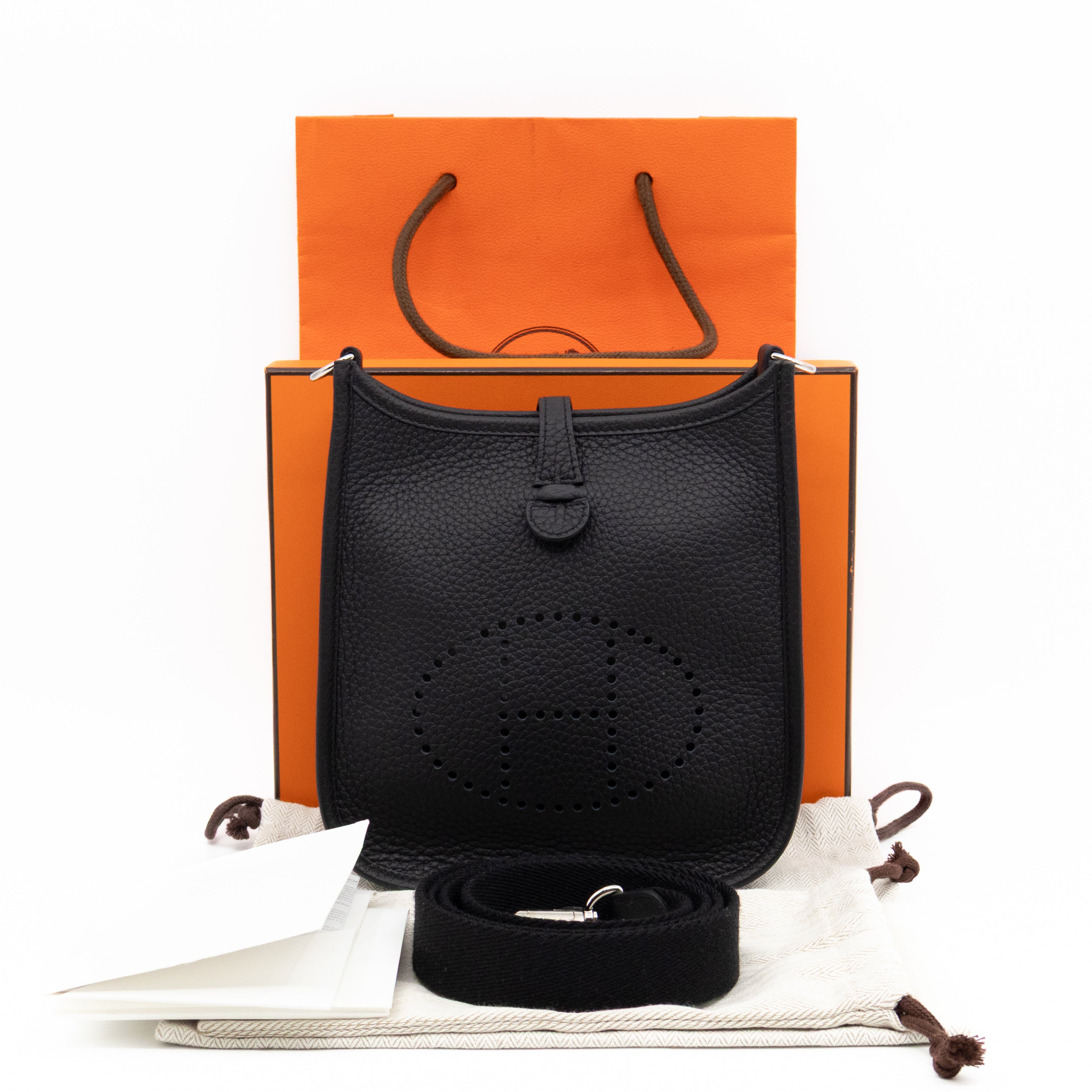 Evelyne 16 Mini Black Leather