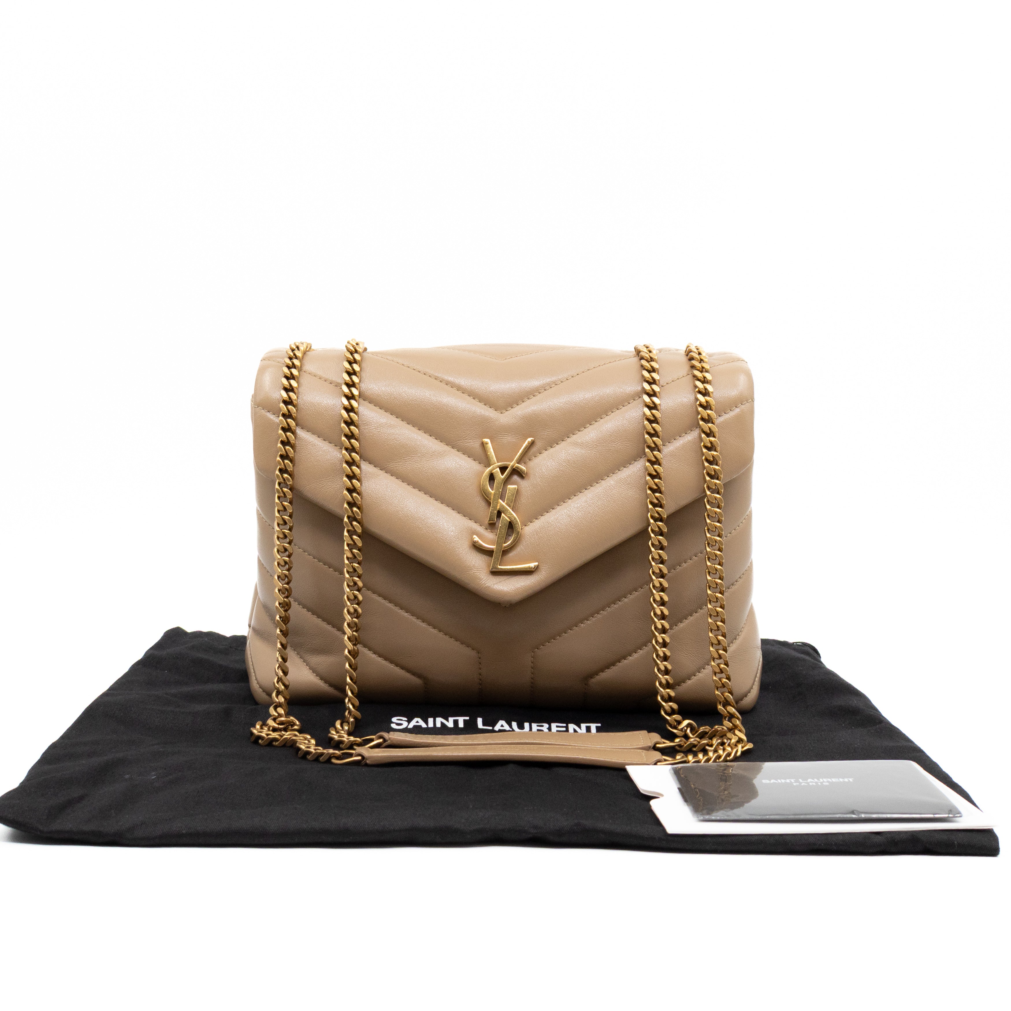 Loulou Small Beige Leather