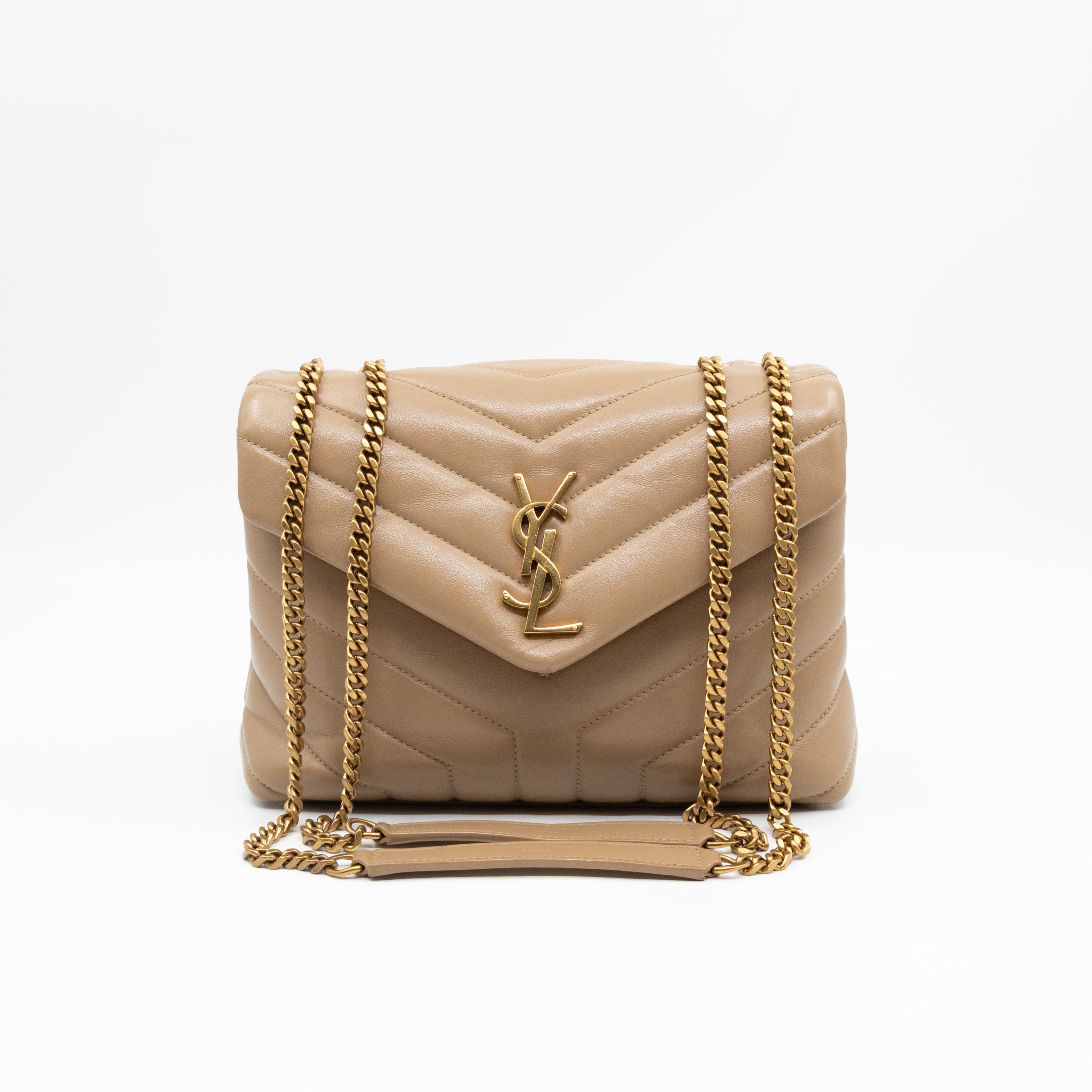 Loulou Small Beige Leather