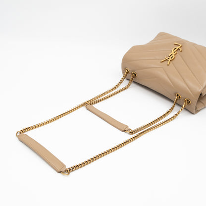 Loulou Small Beige Leather