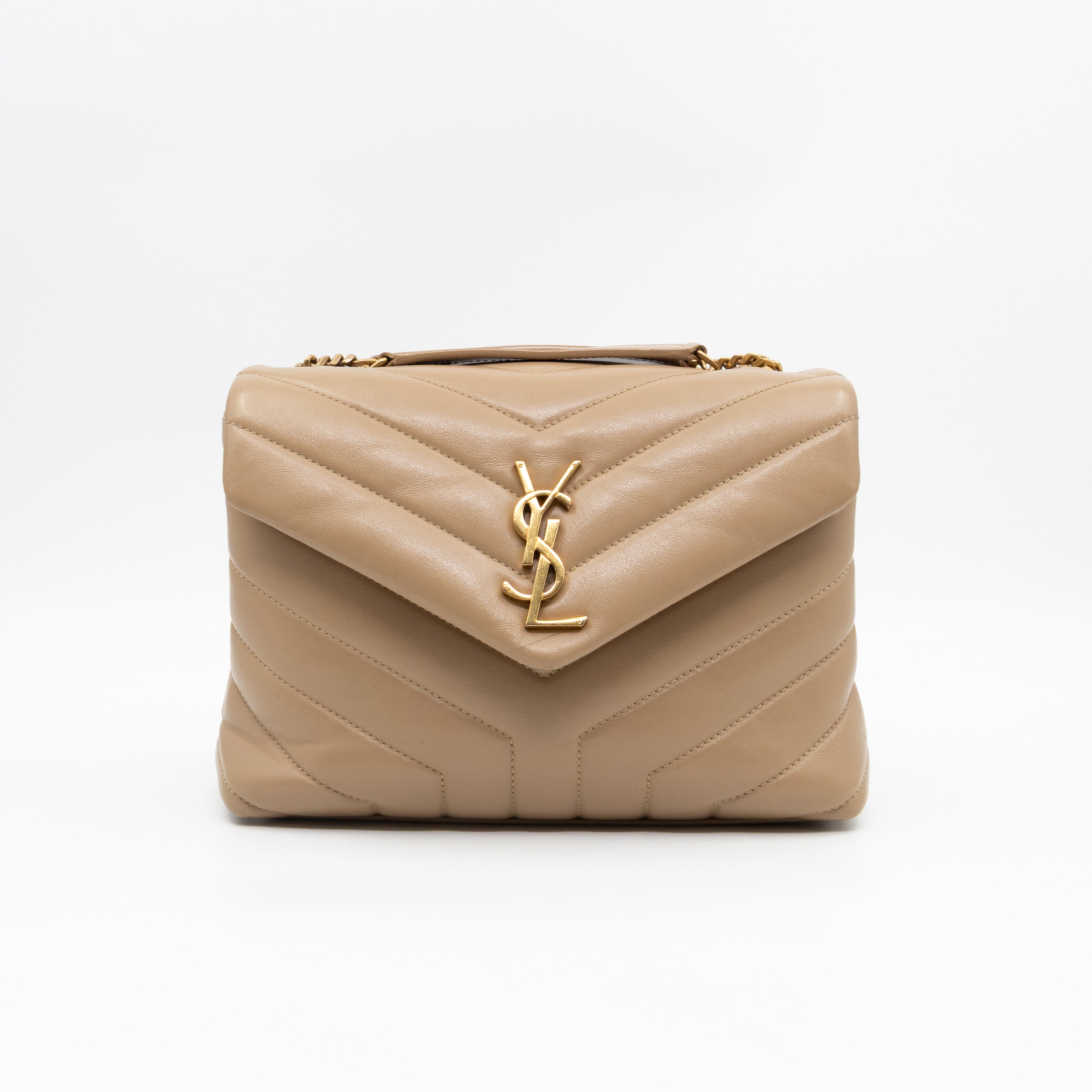 Loulou Small Beige Leather