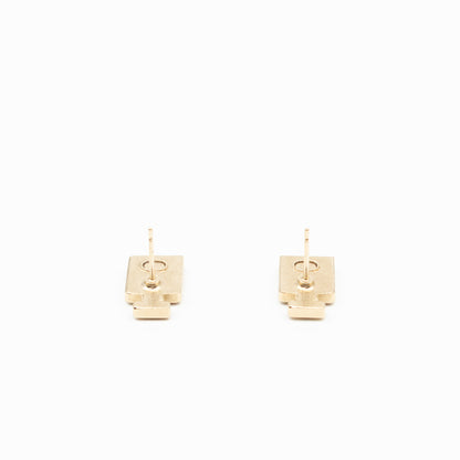 No 5 Perfume Bottle Gold Earrings