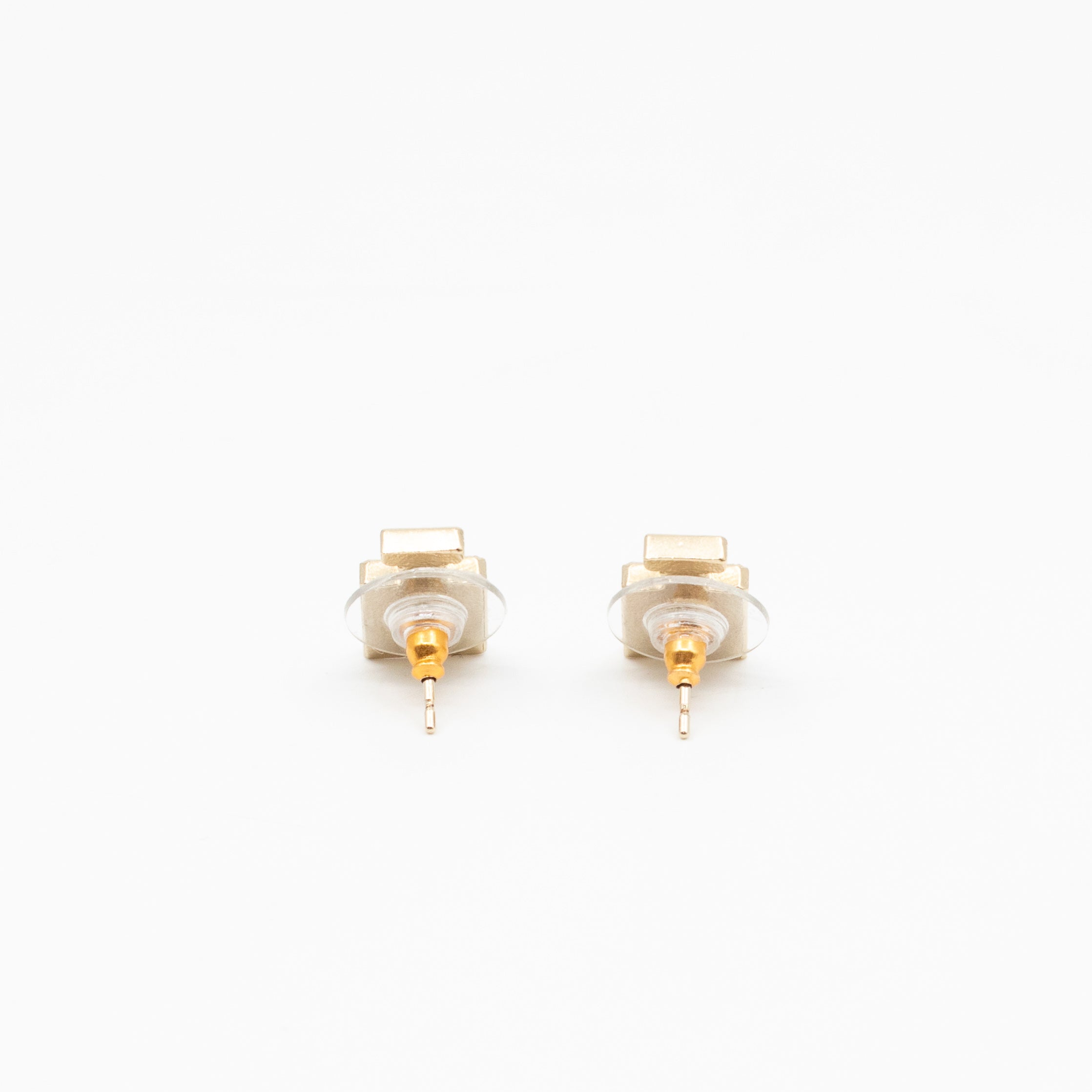 No 5 Perfume Bottle Gold Earrings