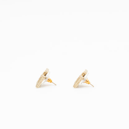 No 5 Perfume Bottle Gold Earrings
