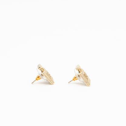 No 5 Perfume Bottle Gold Earrings