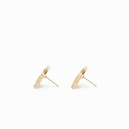 No 5 Perfume Bottle Gold Earrings
