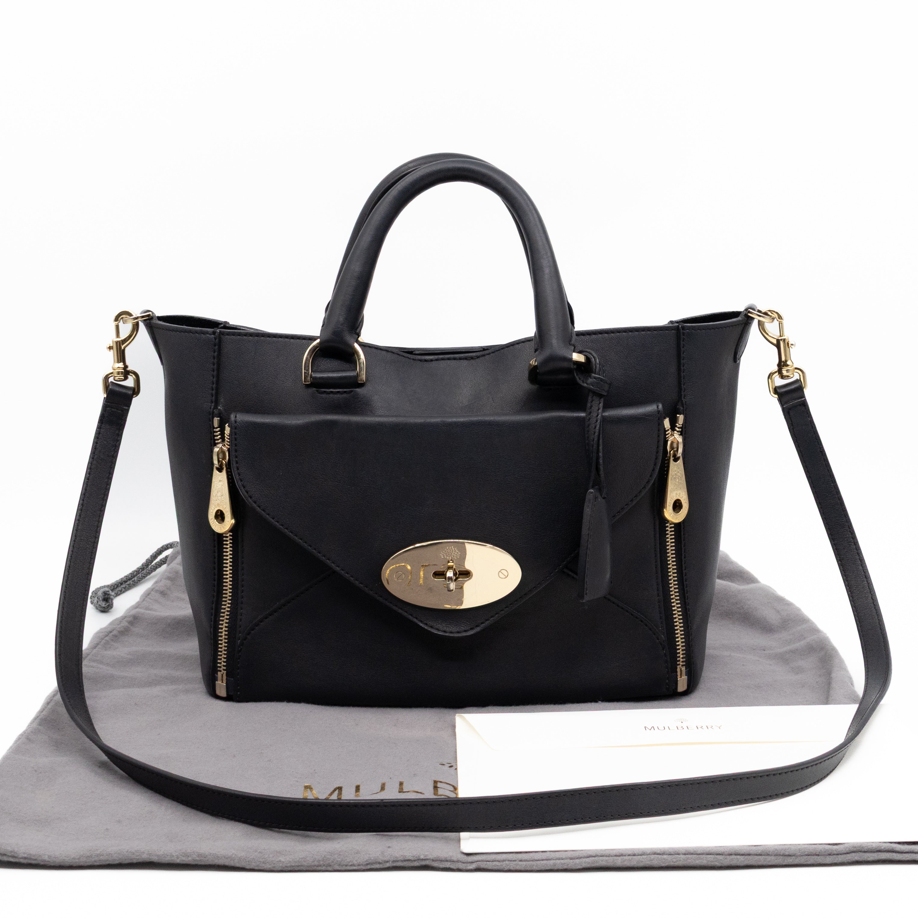 Small Willow Black Leather
