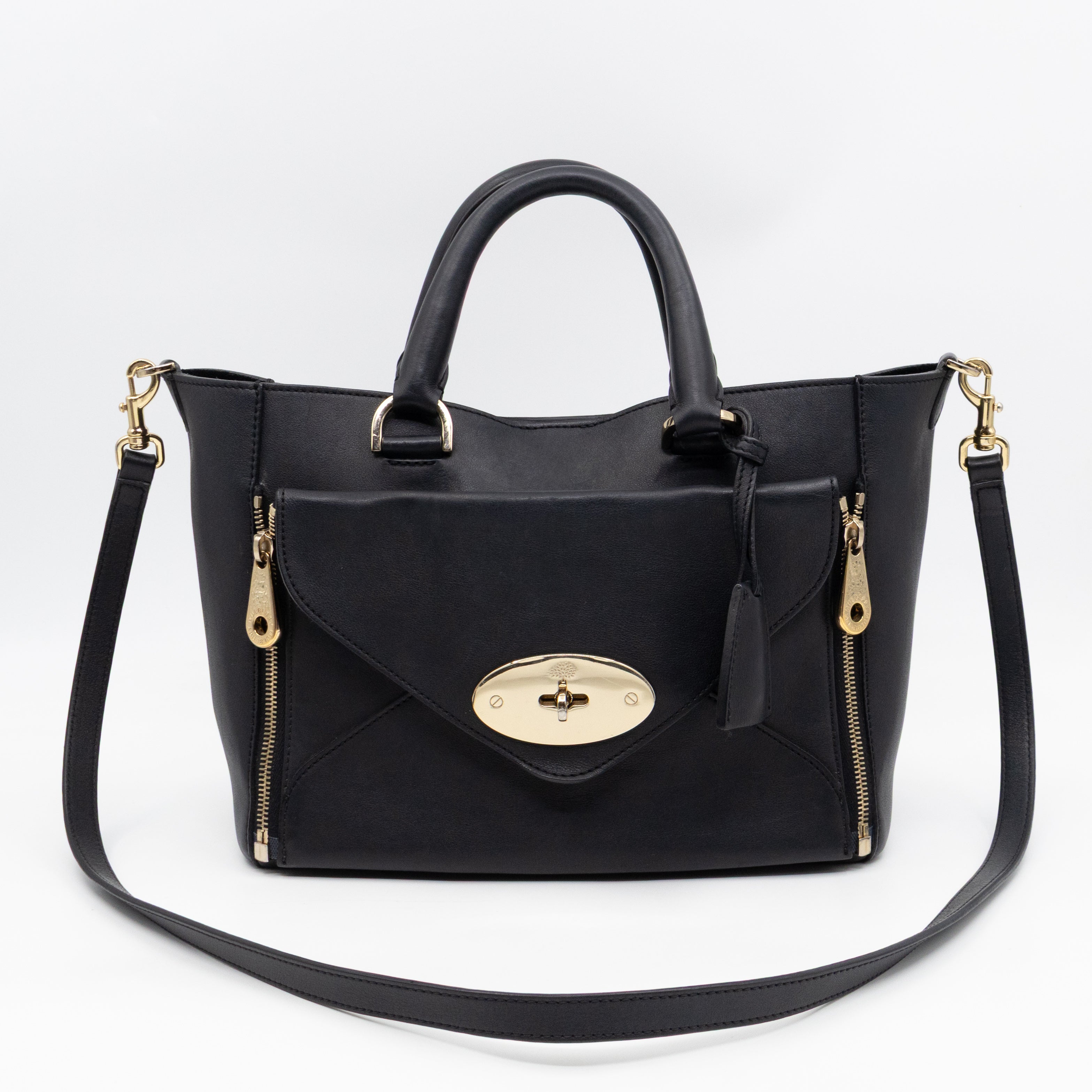 Small Willow Black Leather