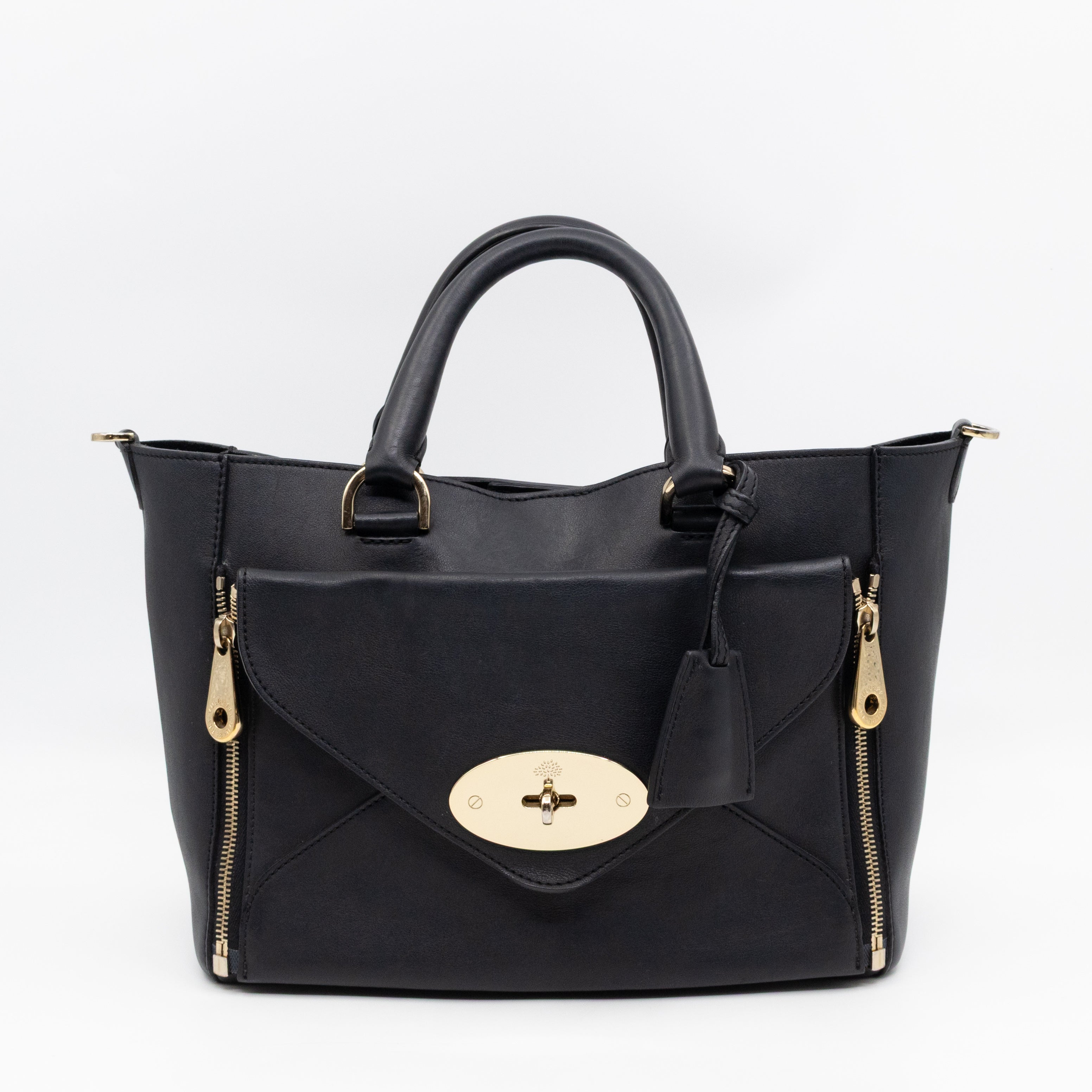 Small Willow Black Leather