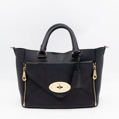 Small Willow Black Leather