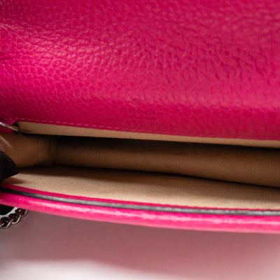 Dionysus Super Mini Pink Leather