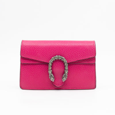 Dionysus Super Mini Pink Leather