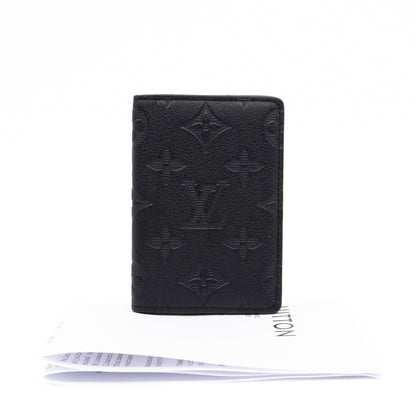 Pocket Organiser Black Shadow Leather