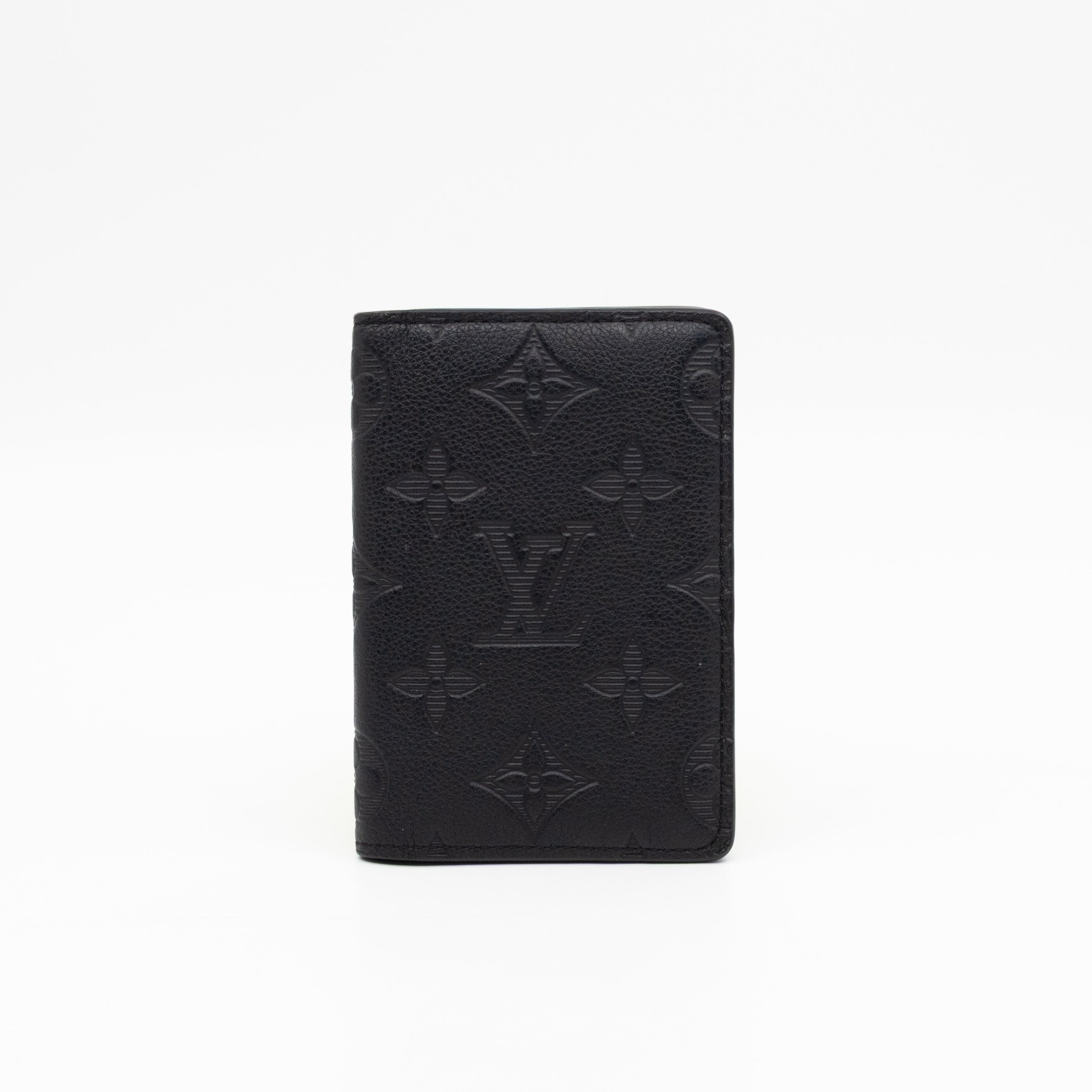 Pocket Organiser Black Shadow Leather
