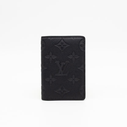Pocket Organiser Black Shadow Leather