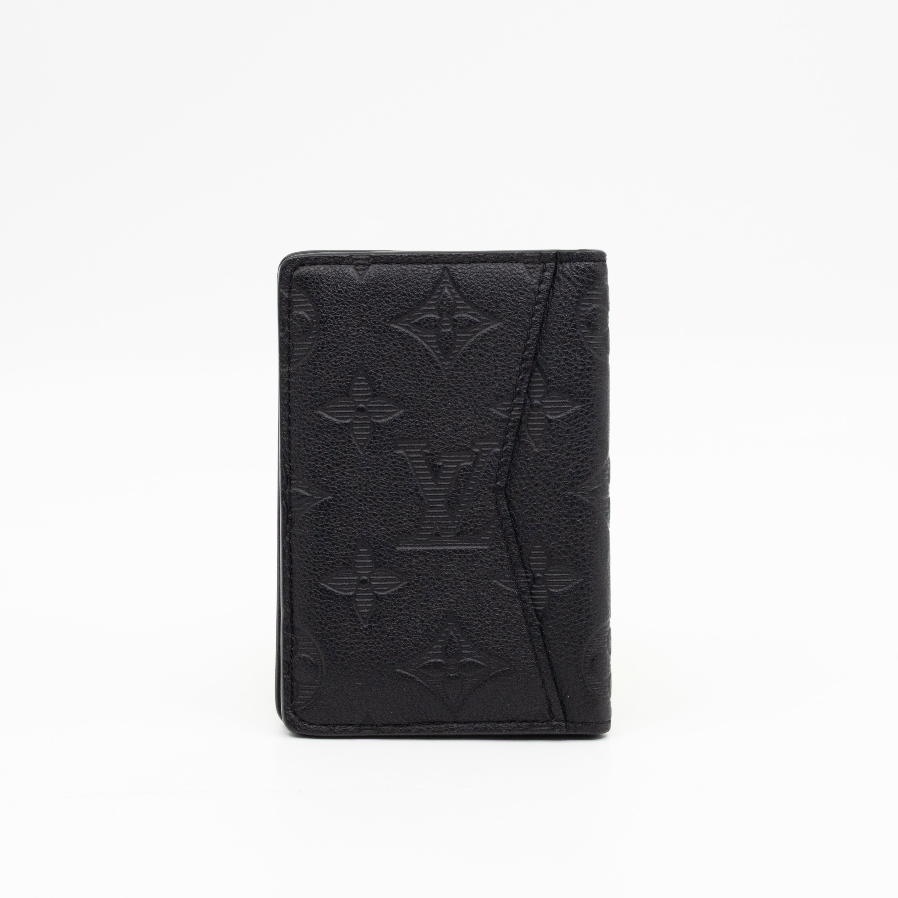 Pocket Organiser Black Shadow Leather