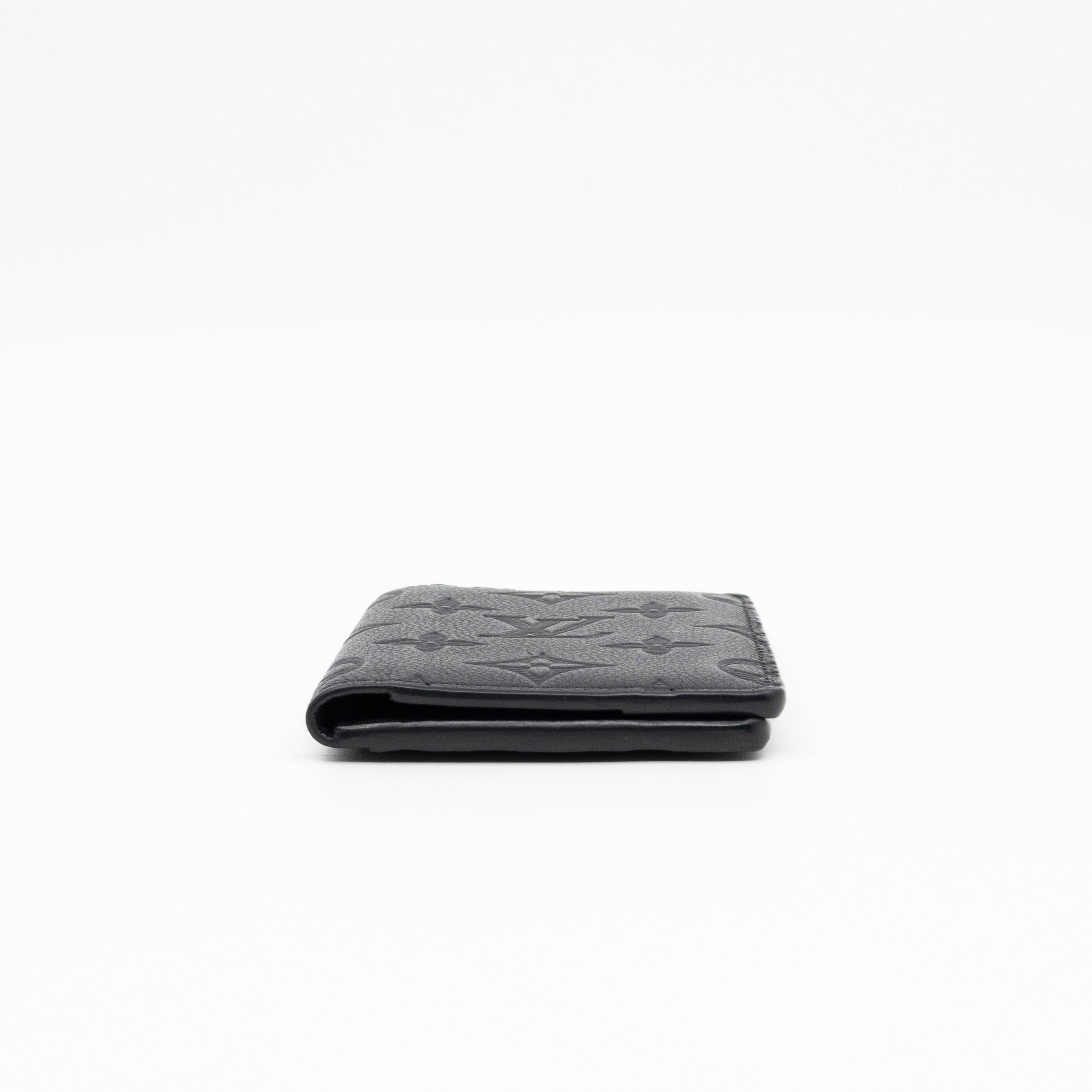 Pocket Organiser Black Shadow Leather