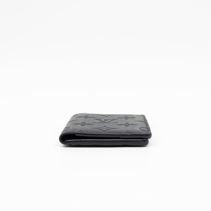 Pocket Organiser Black Shadow Leather